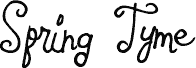 Preview of the SpringTyme font