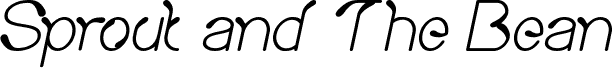 معاينة خط Sprout and The Bean Bold Italic