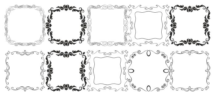 Square Frames Czcionka