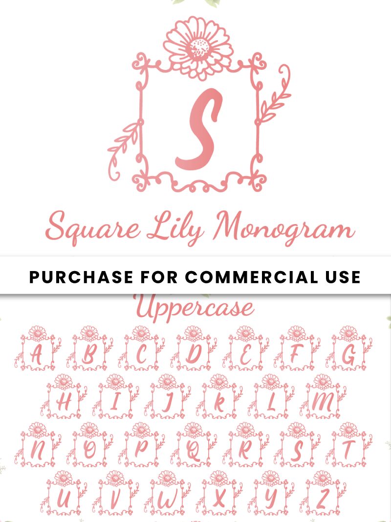 Square Lily Monogram Czcionka