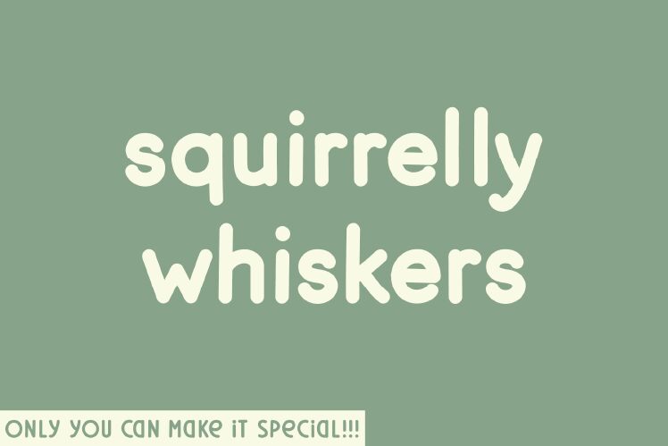 Squirrelly Whiskers Czcionka