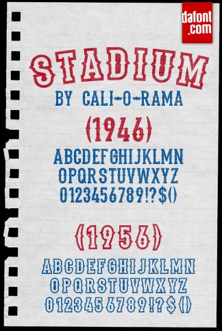 Stadium 1956 Czcionka