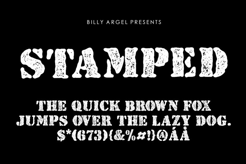 STAMPED Schriftart