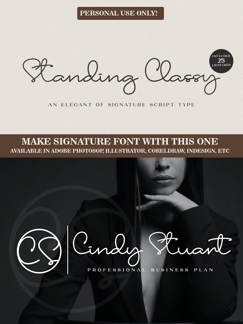 Standing Classy Carattere