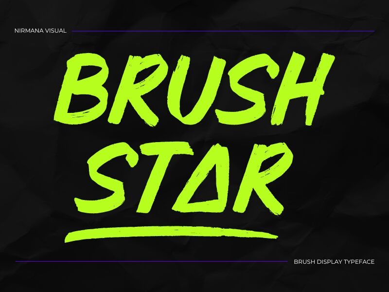 Star Brush Schriftart