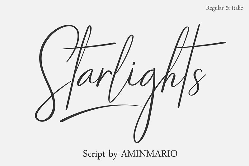 Starlights الخط