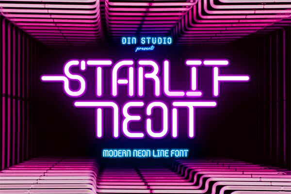 Starlit Neon Schriftart