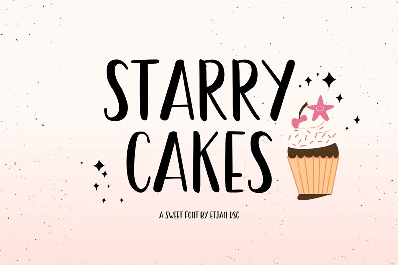 Starry Cakes Schriftart
