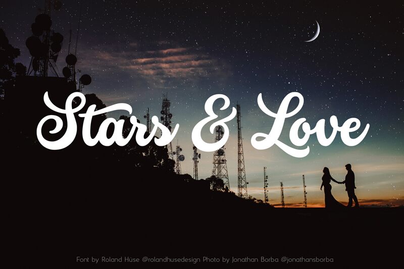 Stars & Love Bottom Heavy font | Fonts2u.com