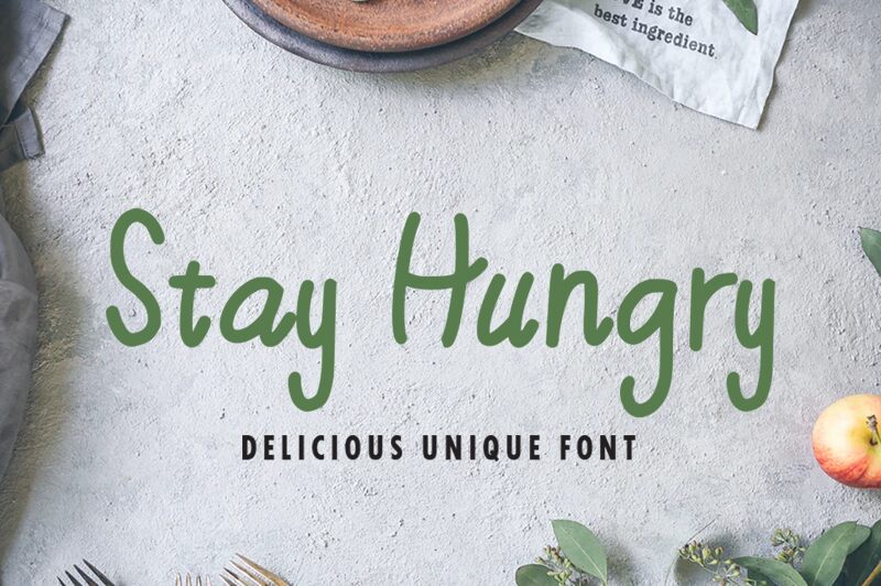 Stay Hungry Czcionka