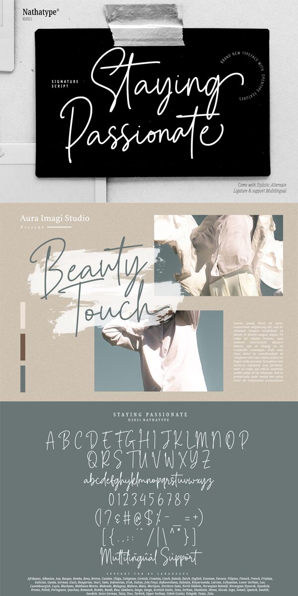 Staying Passionate Schriftart