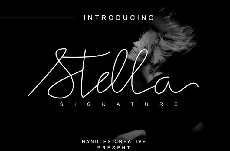 Stella signature 字体
