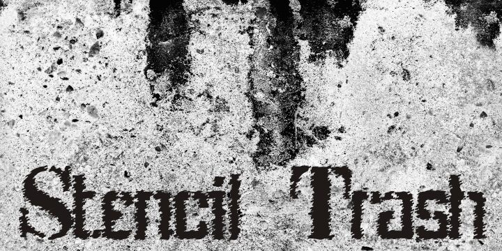 Stenci lIntellecta Trash Free Schriftart