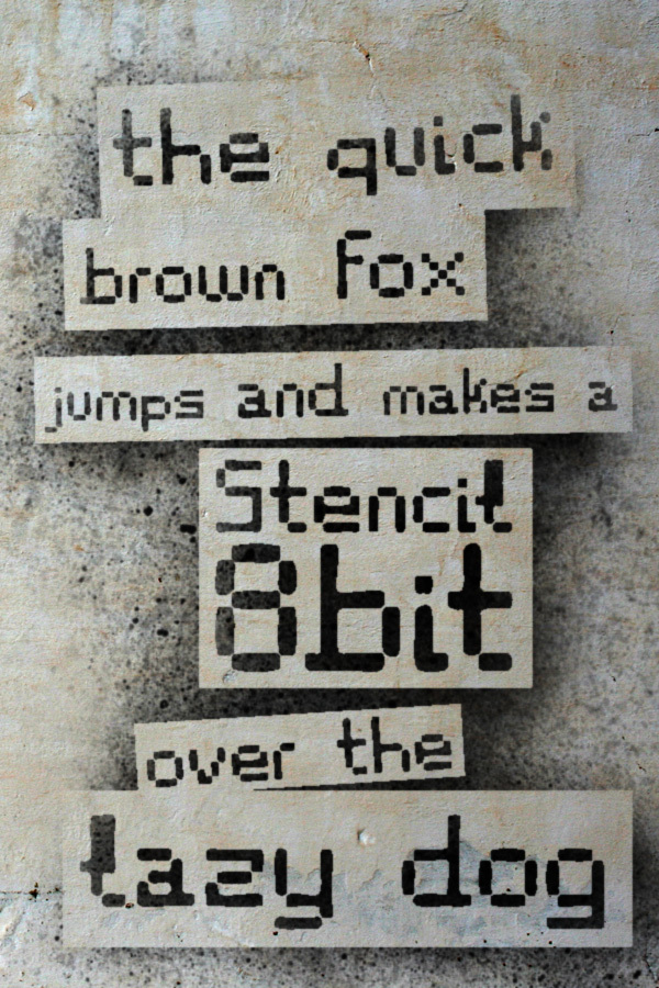 Stencil 8bit Czcionka