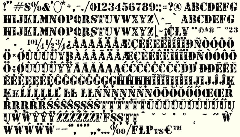 STENCILED Schriftart