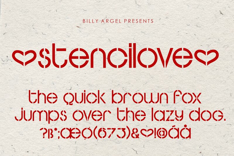 STENCILOVE Schriftart