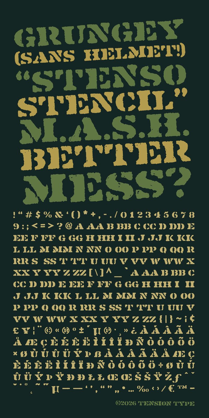 Stenso Stencil Carattere