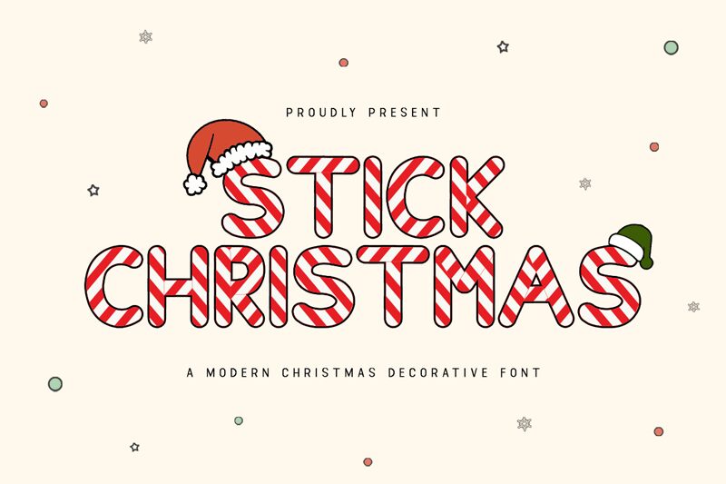 Stick Christmas Schriftart