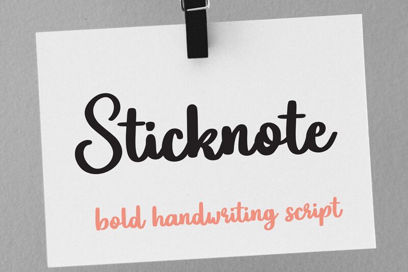 Sticknote Schriftart