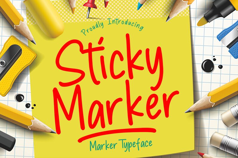 Sticky Marker Czcionka