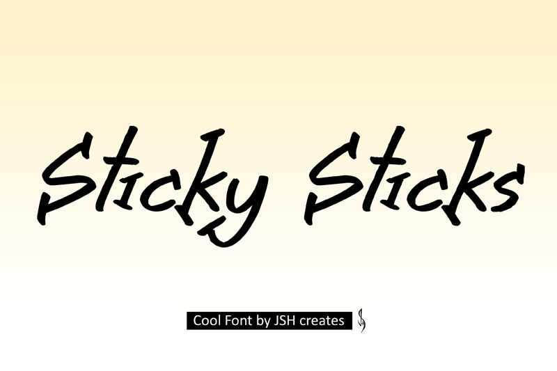 Sticky Sticks Шрифт