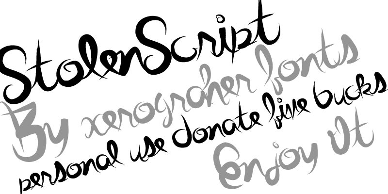 Stolen Script Carattere