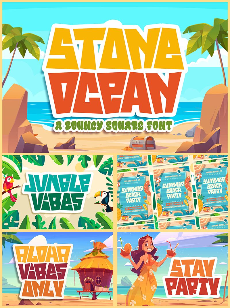 Stone Ocean Schriftart