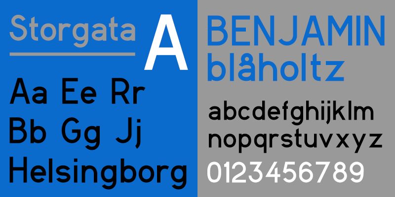 Storgata Schriftart