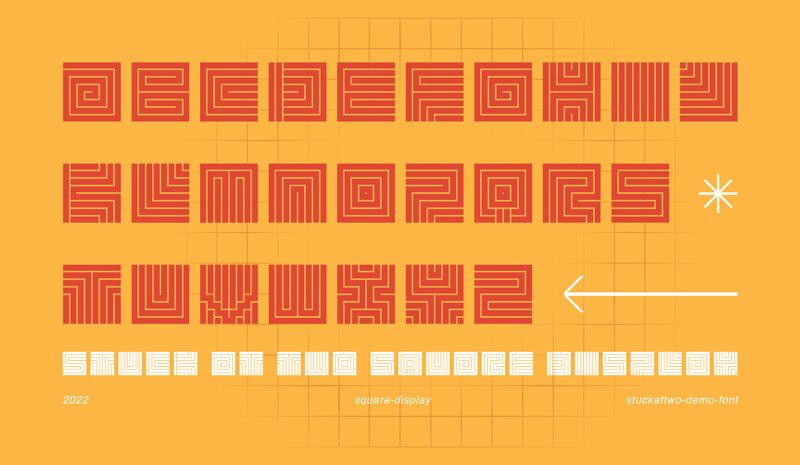 stuckattwo Font