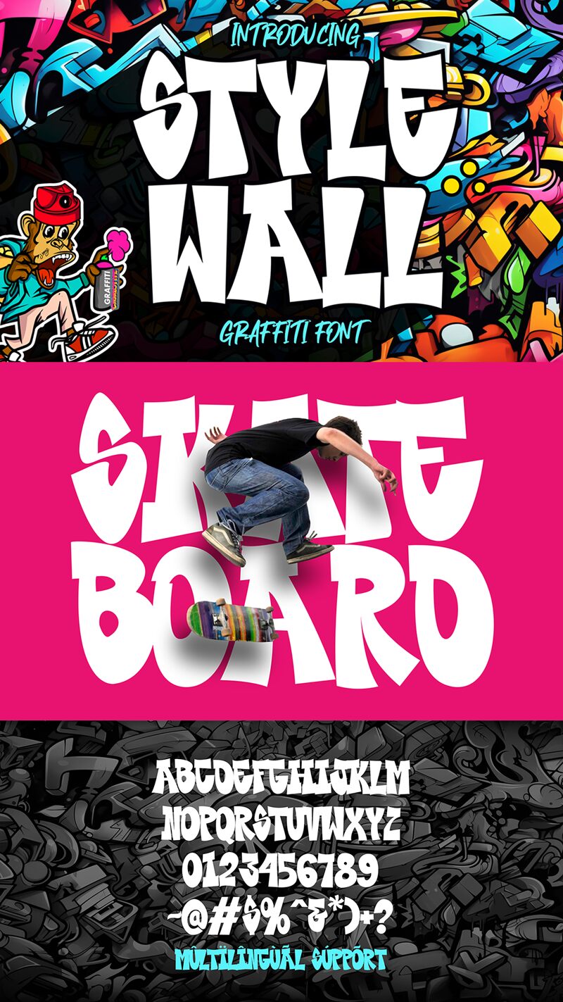 Style Wall Druh písma