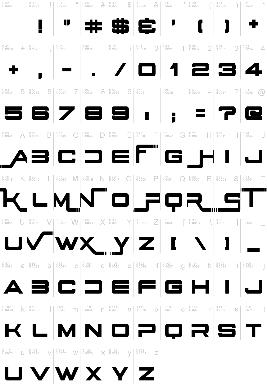 Stars Fighters Upright font