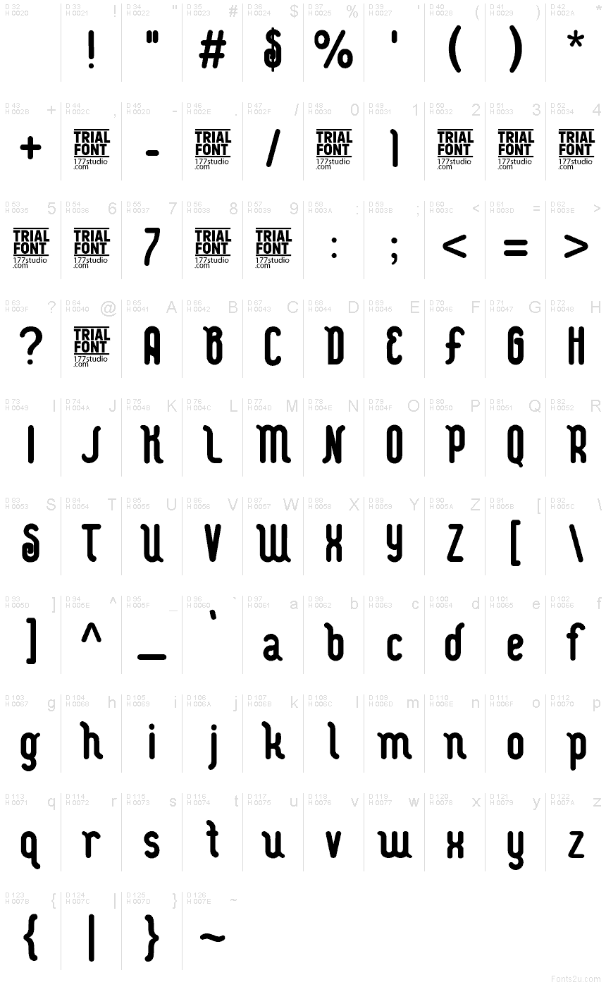 Basis-Lateinisch - Zeichentabelle