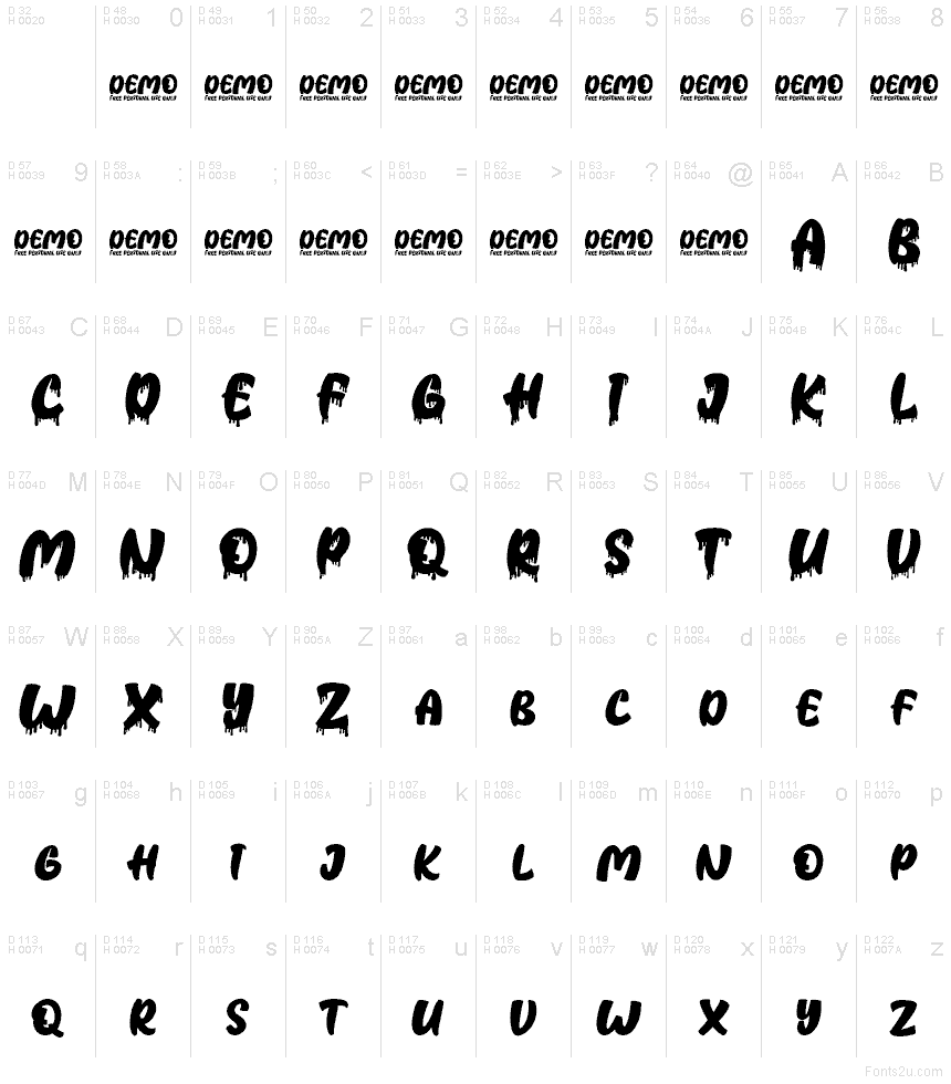 Basic Latin - charmap