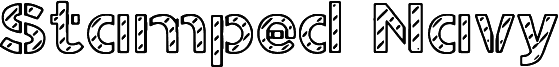 Предварительный просмотр шрифта Stamped Navy Font