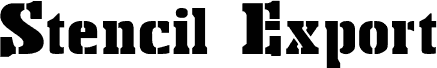 Preview of the Stencil Export font