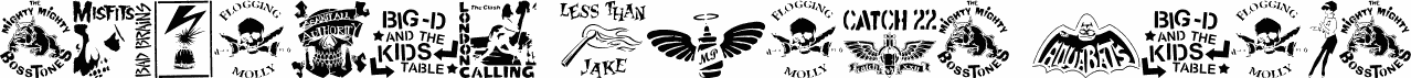 Preview of the STENCIL PUNKS DINGS font