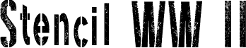 Stencil WW II Regular шрифт