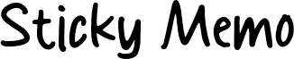 Sticky Memo 字体