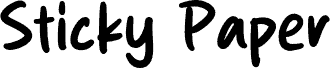 Sticky Paper font