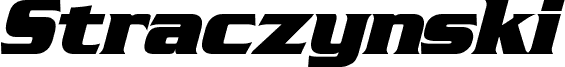 Straczynski Bold Italic