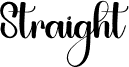 Preview of the Straight font