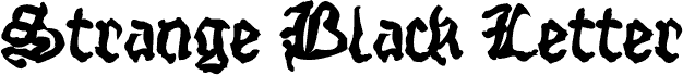 Preview of the StrangeBlackLetter font