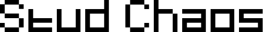 Preview of the Stud Chaos Regular font