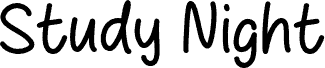 Study Night písmo