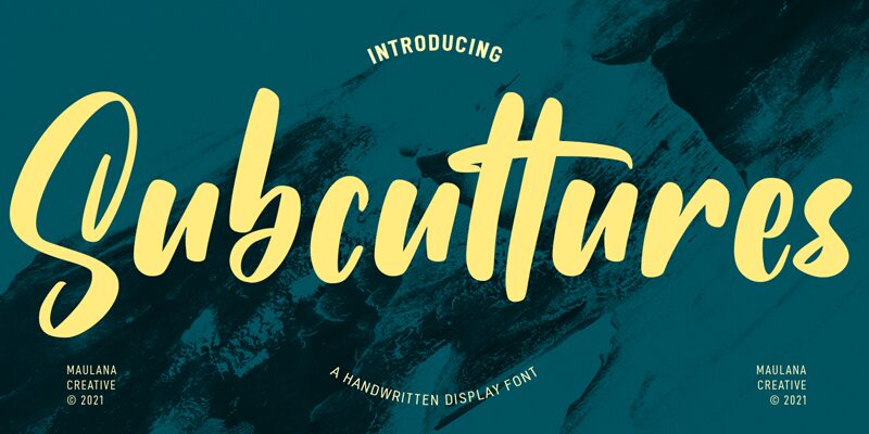 Subcultures Druh písma