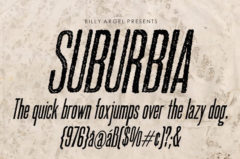 SUBURBIA Schriftart