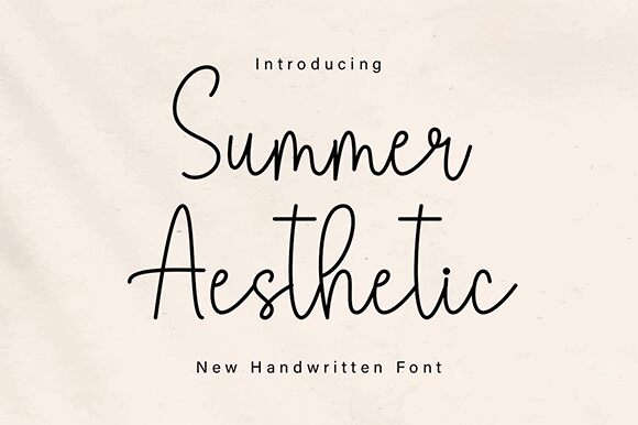 Summer Aesthetic Schriftart
