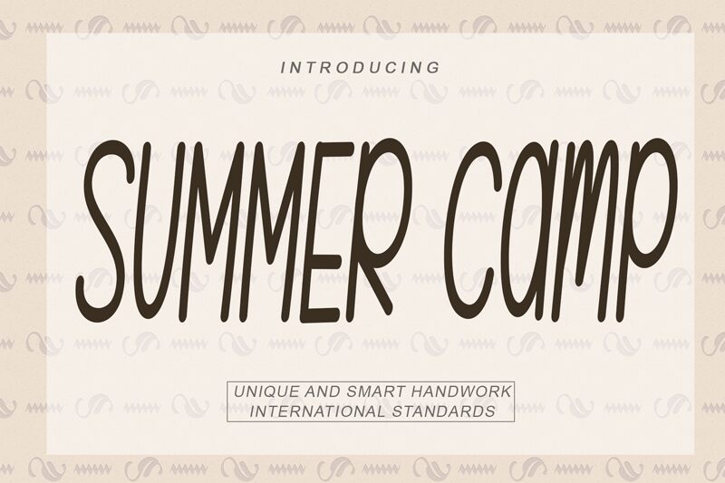 SUMMER Camp — Prezentace písma