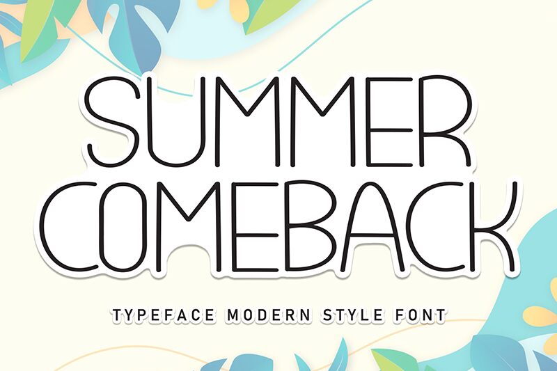 Summer Comeback 字体