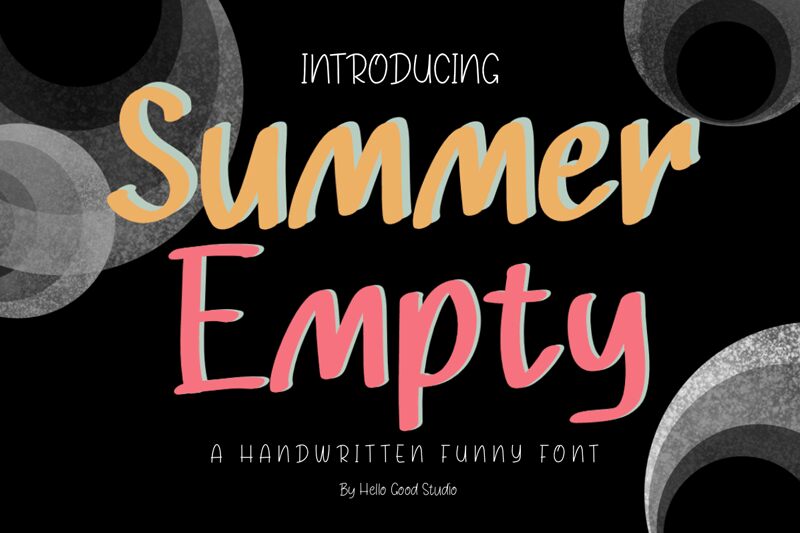 Summer Empty — Présentation de la police